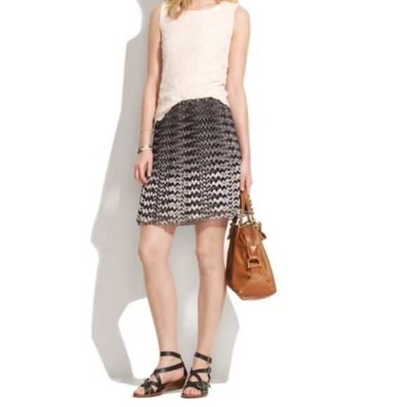 Madewell Chevron Pleated Mini Skirt - Picture 1 of 7